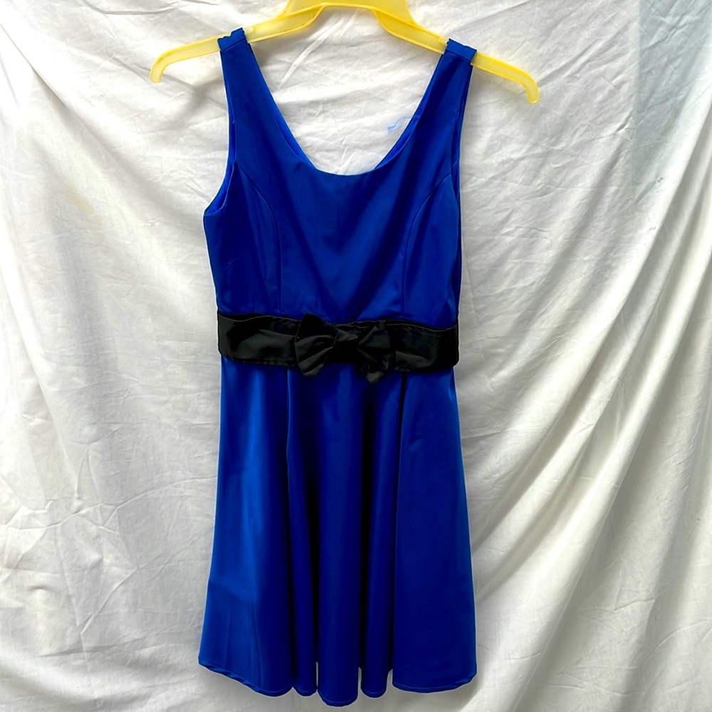 Cushh satin with bow party/prom dress ladies sz s-m